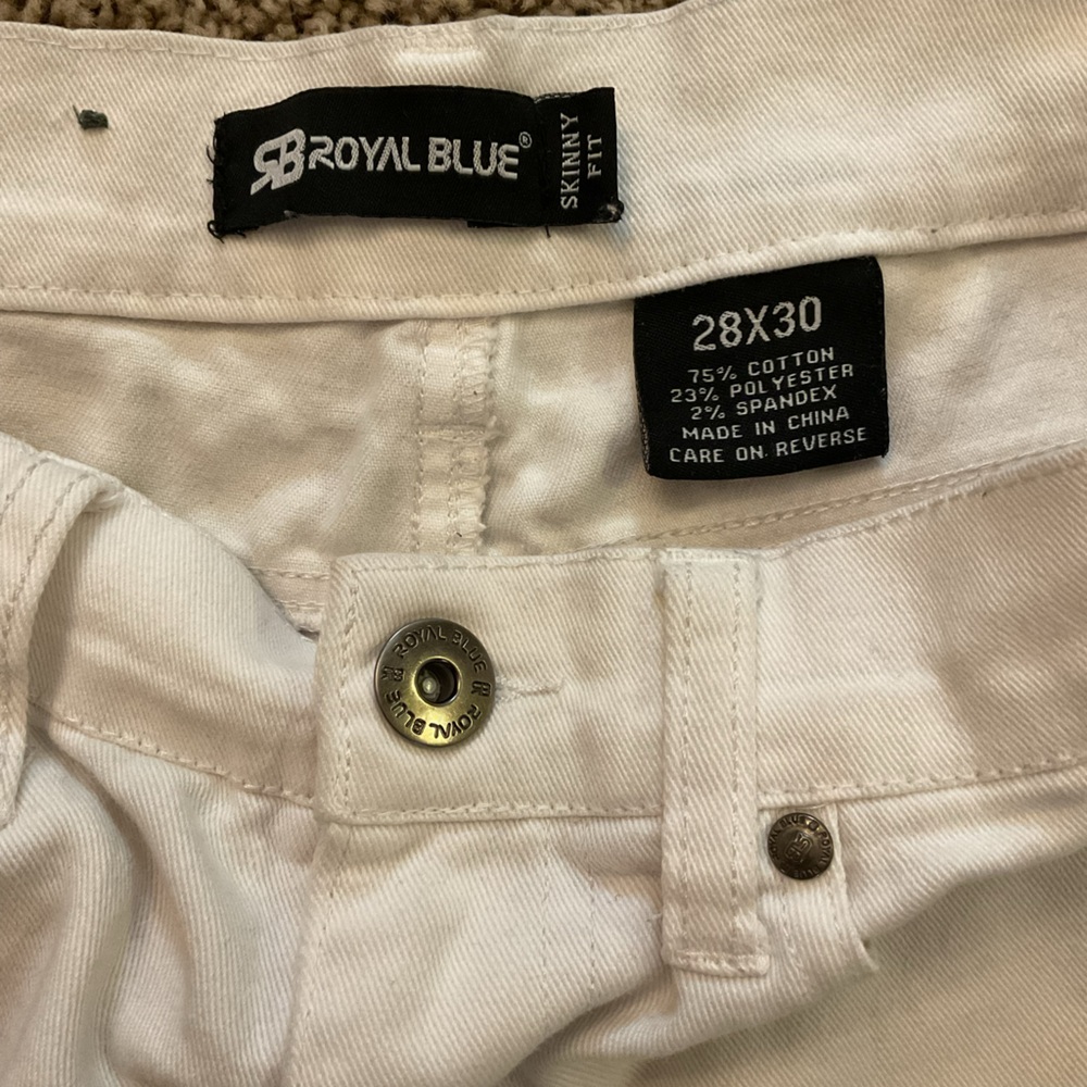 Slim Fit Men’s White Pants - Picture 2 of 11